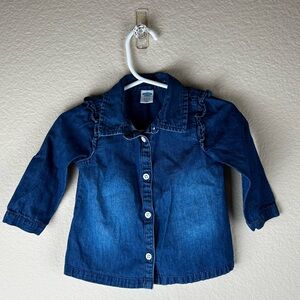 3/$10 Old Navy Denim Long Sleeve Sz 6-12months